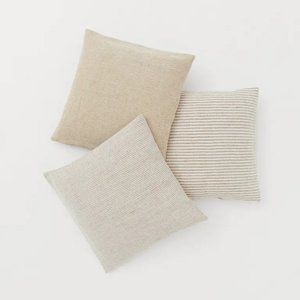H&M 3-Pack Beige Cushion Covers | 20x20 inches